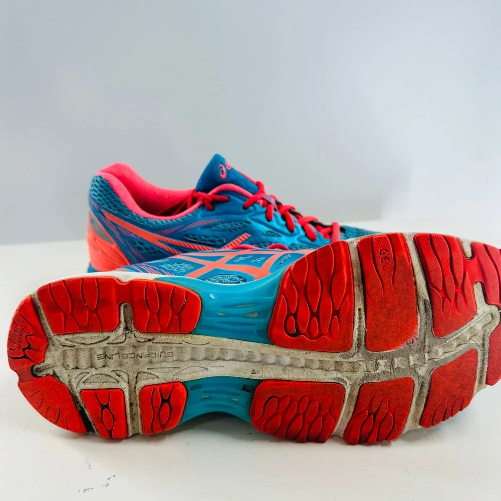 Asics Gel-Cumulus 18 Running Shoes Cushion Comfort Athletic Blue‎ Pink US 9